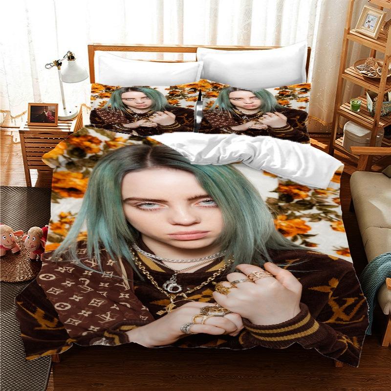 3D Print Billie Eilish Bedding Set Single/Twin/Full/Queen/King Size Adult Bedroom Duvetcover Sets Anime Gift