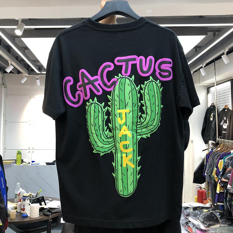 Новые роскошные футболки Cactus Jack Hip Hop, футболка Travis 2025 для мужчин, хлопковая футболка в стиле хип-хоп, уличная футболка