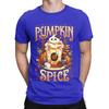 Ghostly Pumpkin Spice T Shirts Men's Pure Cotton Funny T-Shirts Crewneck Cute Ghost Halloween Tees Short Sleeve Tops Summer