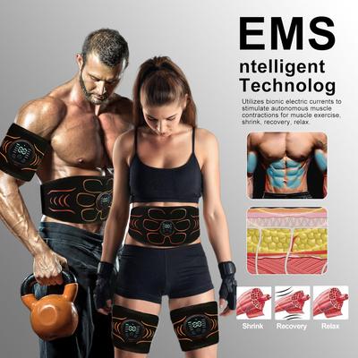 Пояс для тонизирования живота EMS стимулятор мышц тренажер для пресса мышцы живота USB зарядка формирование похудение потеря веса для рук бедер