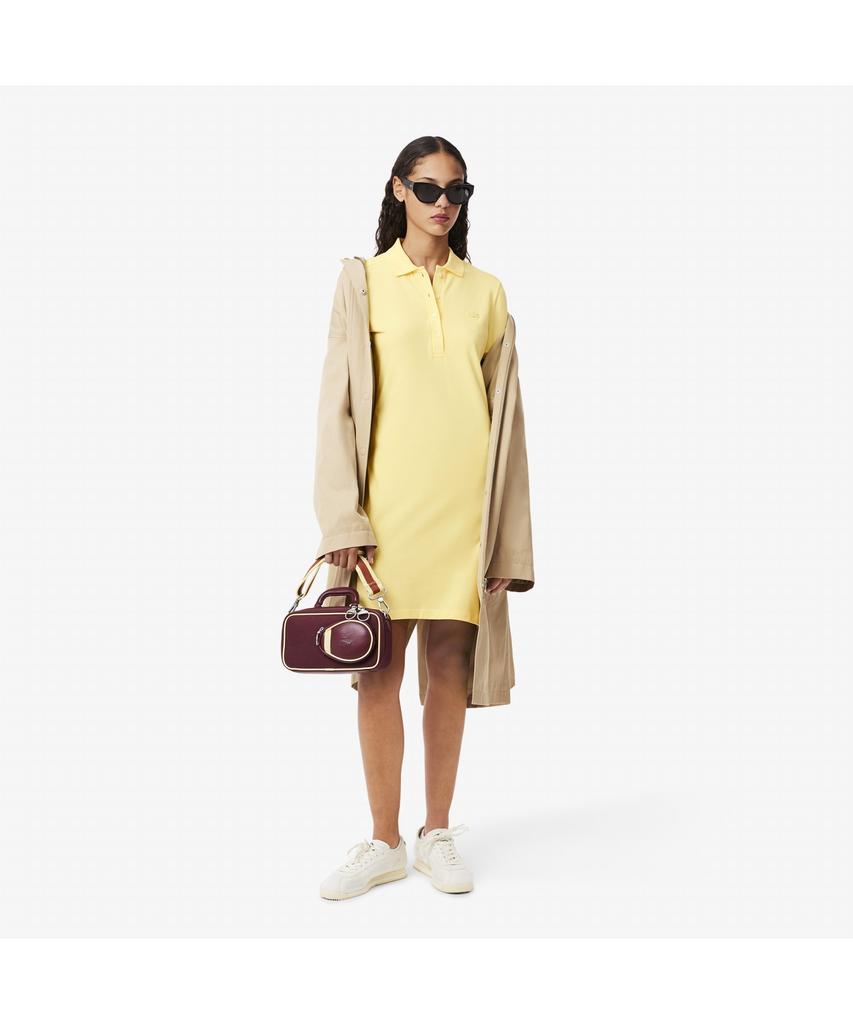 Женское мини-платье-поло Lacoste приталенного кроя из мини-пике Ef5473-55G 107
