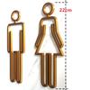 Door Sign for Hotel,Office,Home Creative Restroom Sign Toilet Symbol WC Plaque Bathroom Signage