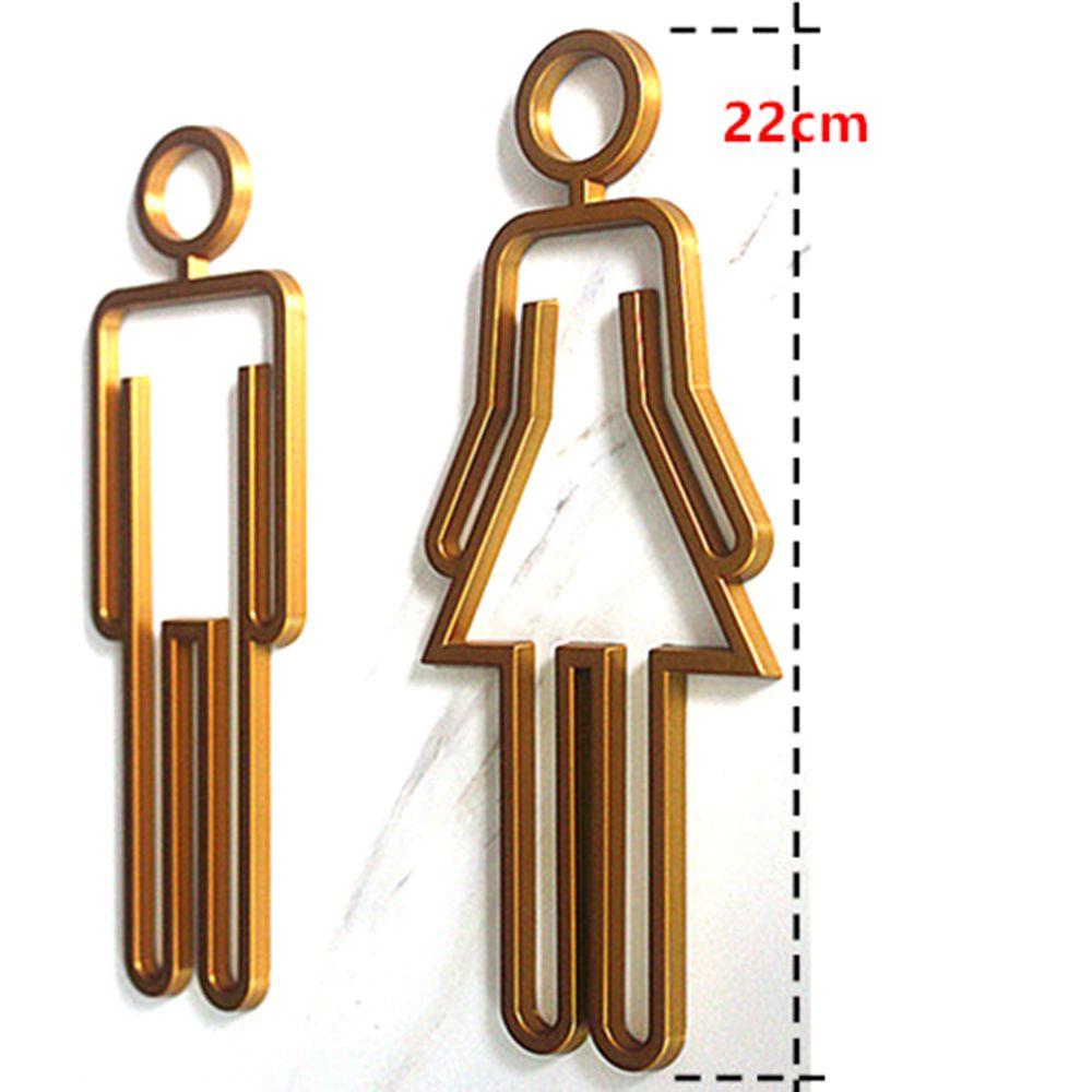 Door Sign for Hotel,Office,Home Creative Restroom Sign Toilet Symbol WC Plaque Bathroom Signage