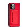 Hurtel Premium Red Magnetic Wallet Case iPhone 13 Pro