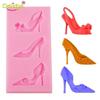 Commodity Chocolate Heels 3d Fondant Mold Decoration Shoe Mold Lady Wedding Cake Decoration Mould Silicone Cak