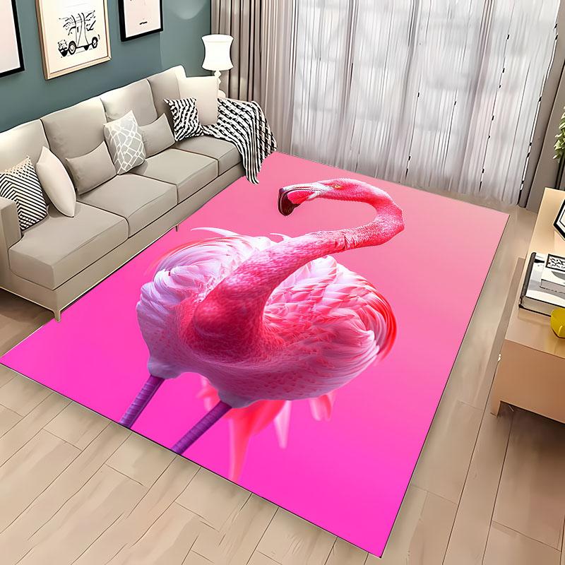 HD Printing Pink Flamingo Large Area Carpets for Home Living Room Kids Bedroom Sofa Doormat Kitchen Floor Rugs Anti-slip Decor