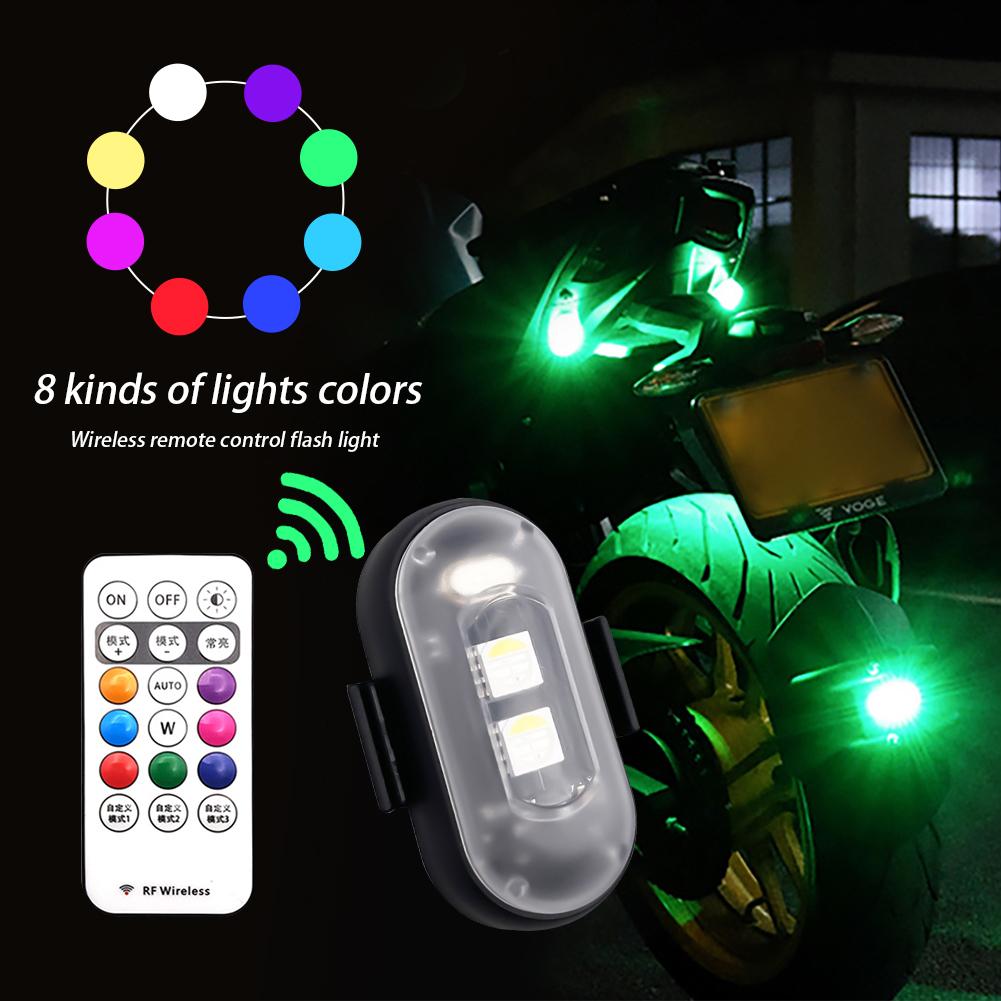 Автомобиль Мотоцикл RGB Светодиодные Стробоскопы 8 Цветов Светодиодные Вспышки Положение Беспроводной Свет Самолет Самолет Вертолет Предупреждающие Огни