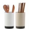 ELECTRO-WEIDEWORLD Stylish Ceramic Chopstick Holder with Drainer for Chopsticks, Spoons, and Forks, Perfect for Kitchen Cutlery and Utensil Storage (S