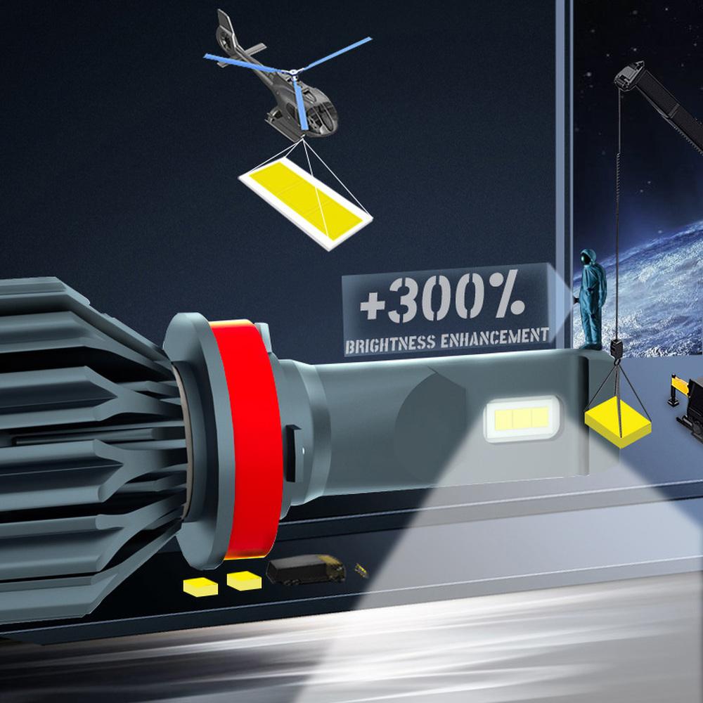 2 шт. 120 Вт H7 H4 светодиодные лампы с двойной медной трубкой светодиодные фонари для автомобиля H1 H11 HB3 9005 HB4 9006 светодиодные лампы для фар