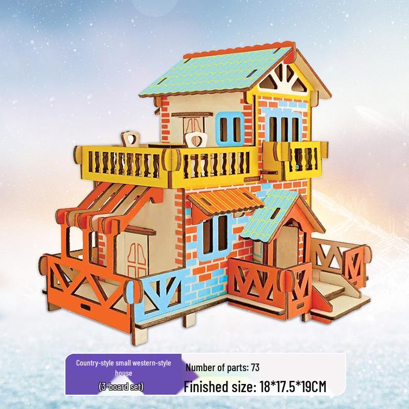 3D DIY Деревянный Набор Модели Виллы в Китайском Стиле