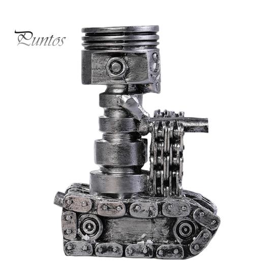 Резной поршень, череп, лицо, скульптура, резная шестерня, скелет, художественная статуэтка из смолы, украшение для домашнего офиса и стола для автолюбителей