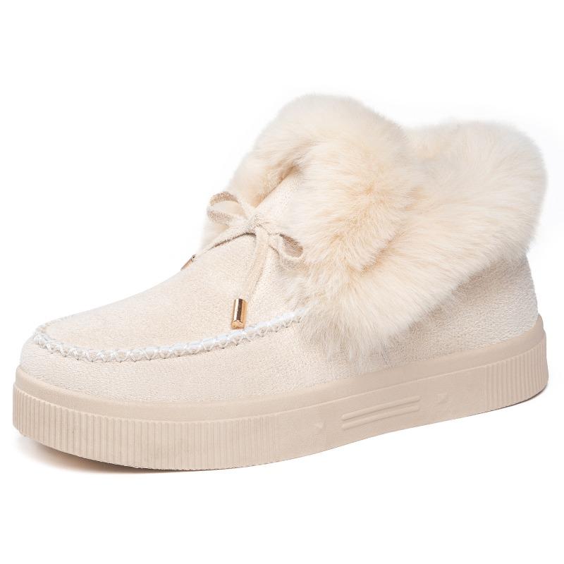 Обувь Женская хлопковая обувь Женские ботинки TEU ботинки большого размера Женские флисовые утепленные зимние ботинки Холодостойкие и теплые хлопковые ботинки