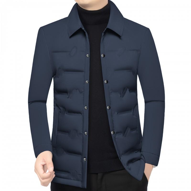 Mens Short Down Jacket Winter Warm Slim Fit Casual Outerwear Middle-Aged Men