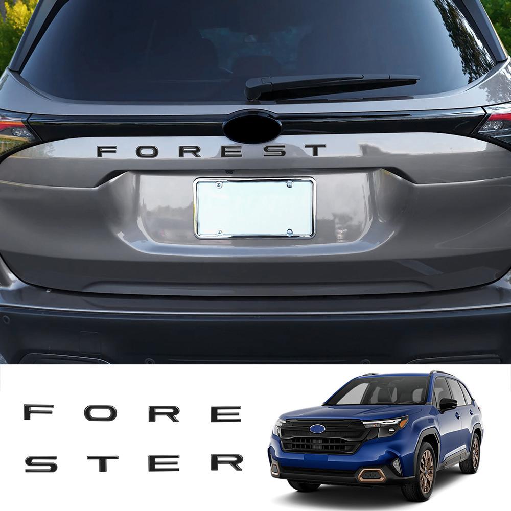 cxjva7 Tailgate Insert Letters For Subaru Forester 2024 2025 Badge 3D Raised Emblem Logo Stickers Rear Door Decals Car Accessories 8pcs