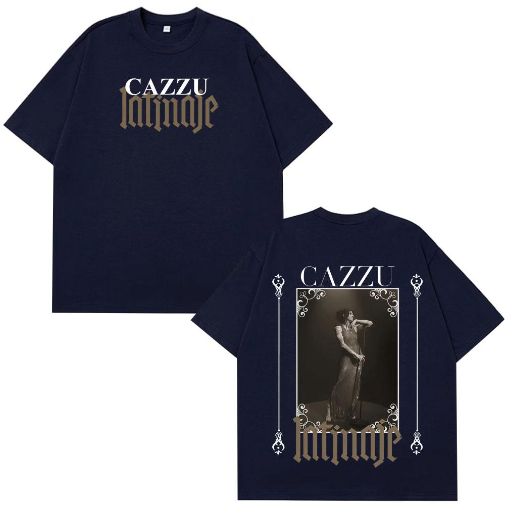 Singer Cazzu Latinaje Music Album Retro Print T Shirt Unisex Women Fashion Tshirt Shortsleeved Cotton Harajuku Casual Tshirts