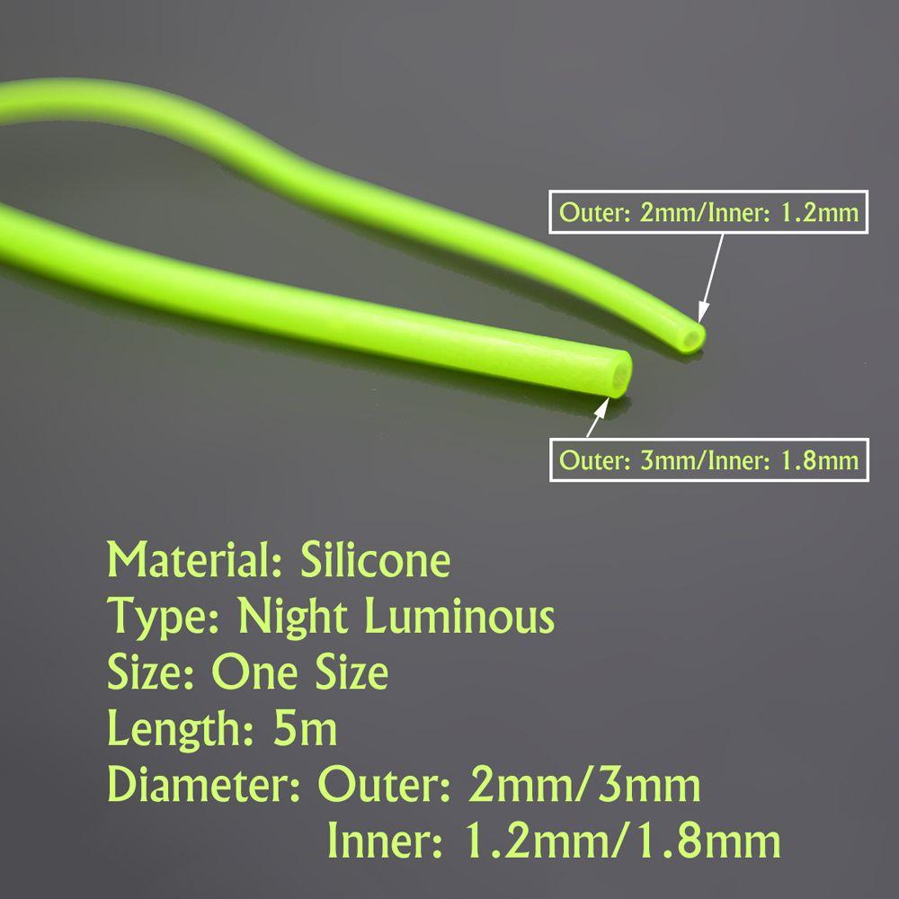 Флуоресцентный 5 м Ночной Светящийся Рыболовный Инструмент Глубоководная Трубчатая Леска Аксессуары Оснастка Крючок Крючок Леска