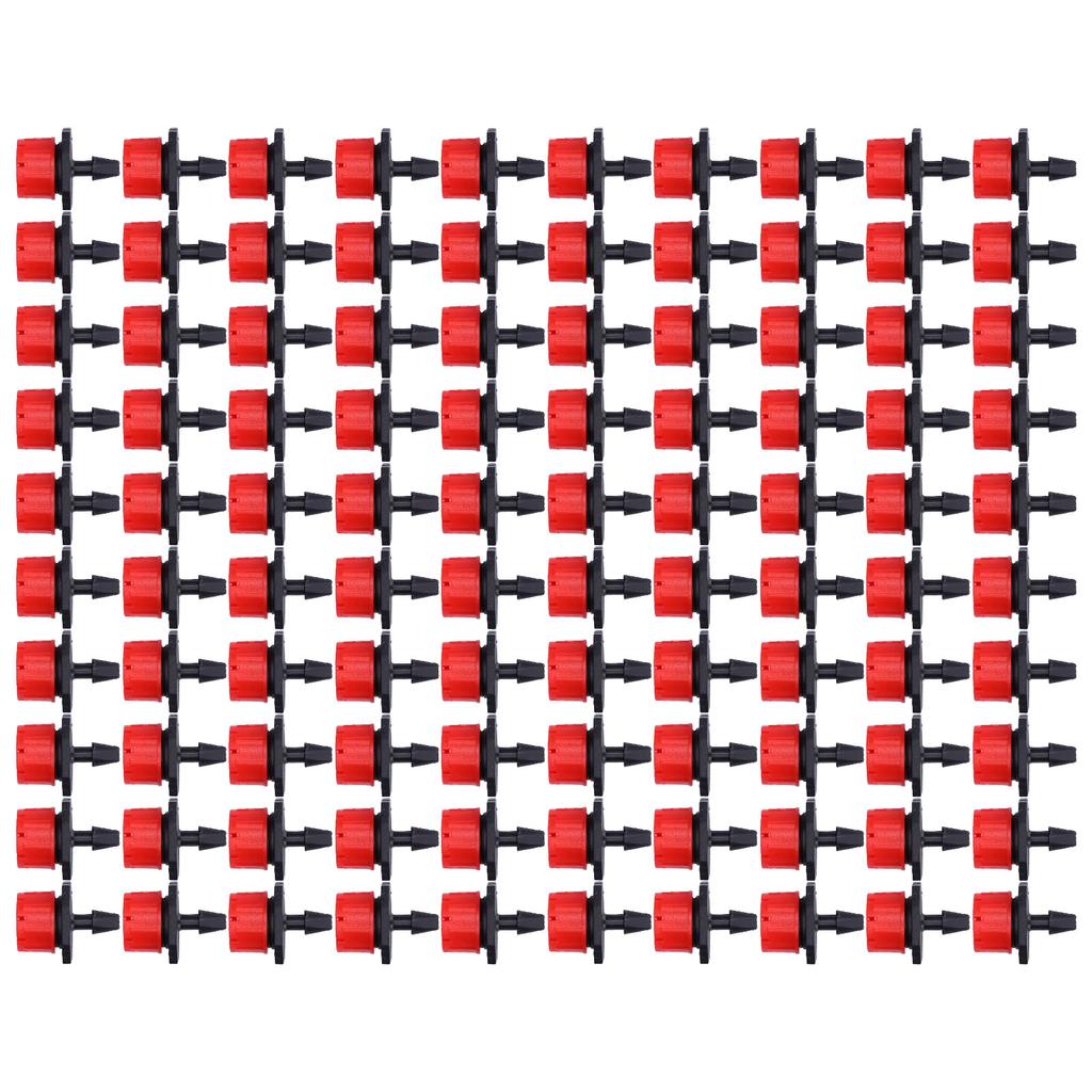 100Pcs 8 Hole Drip Irrigation Emitter Adjustable Drip Irrigation Sprinkler for Garden Greenhouse