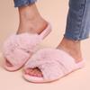 Модные теплые домашние меховые пушистые тапочки для женщин зимние домашние пушистые меховые шлепанцы женские теплые уютные плюшевые туфли для спальни с открытым носком