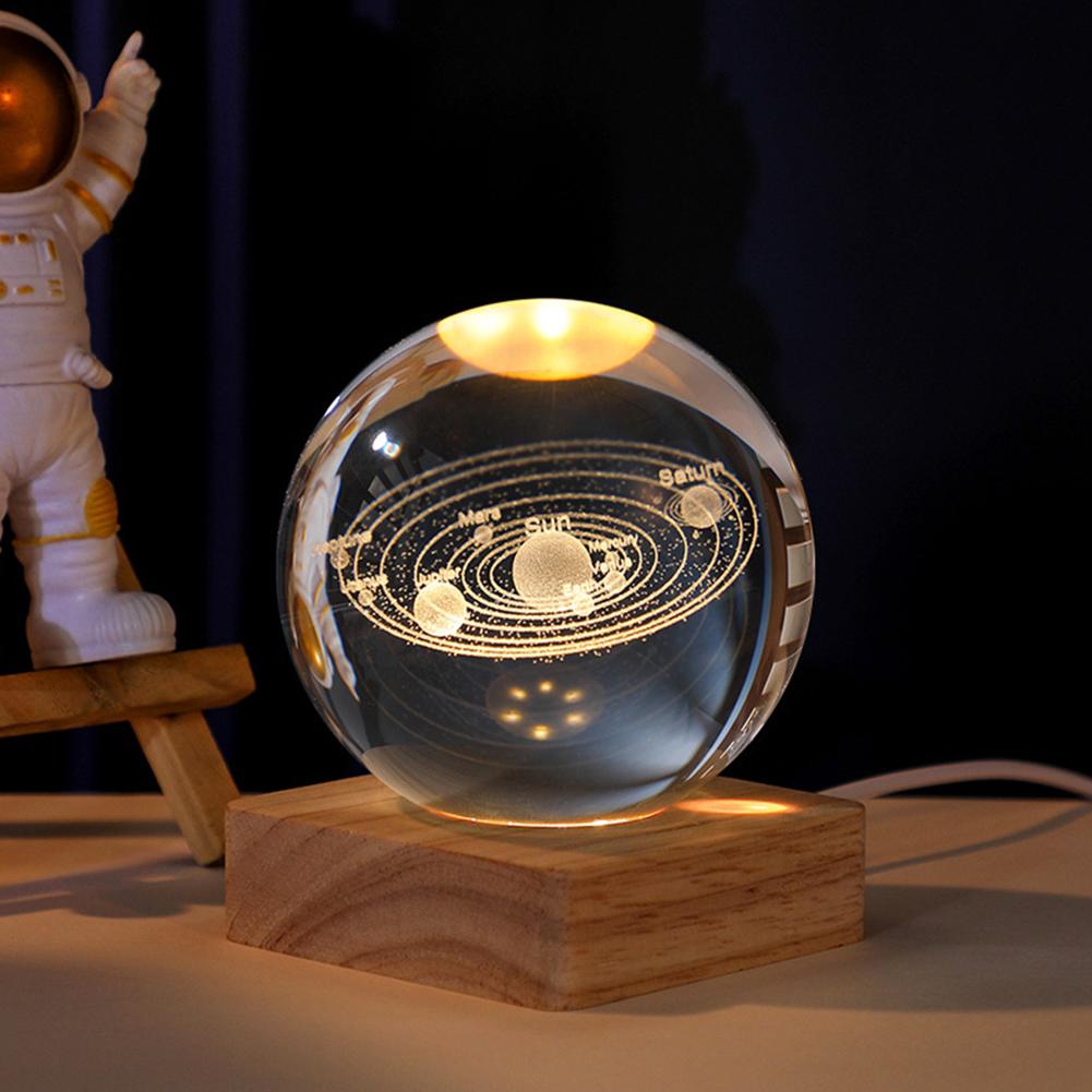 10-1 шт. 8 см Светодиодная подставка для дисплея 6 светодиодов Хрустальный светящийся пьедестал Квадратный Теплый свет Ароматизированный ночник без огня Деревянные основания