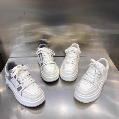 Популярная верхняя одежда платформа белые туфли женские 2025 весна новая универсальная обувь на платформе, повседневная обувь, кеды, увеличивающие рост, тренд