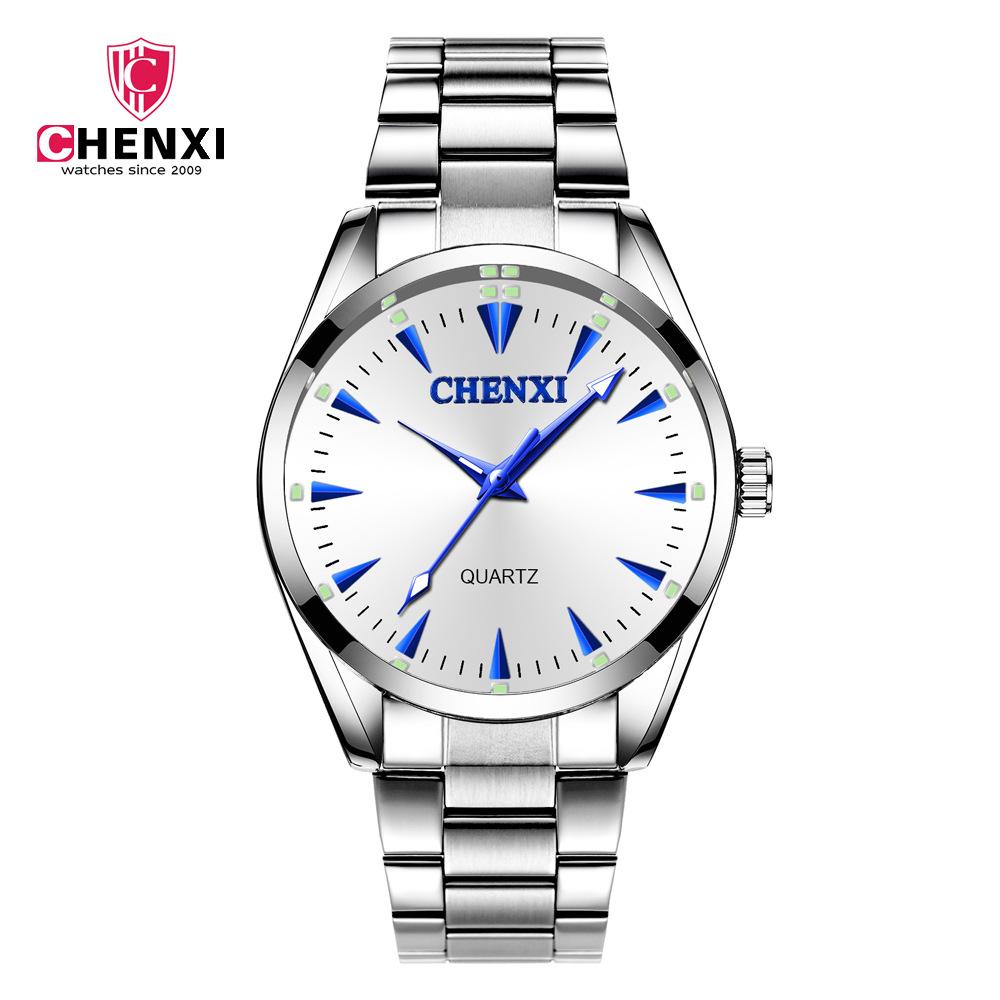 New TOP Brand Luxury Men's Watch With Box Business Watch 006A Stainless Steel Strap Men's Quartz Watches