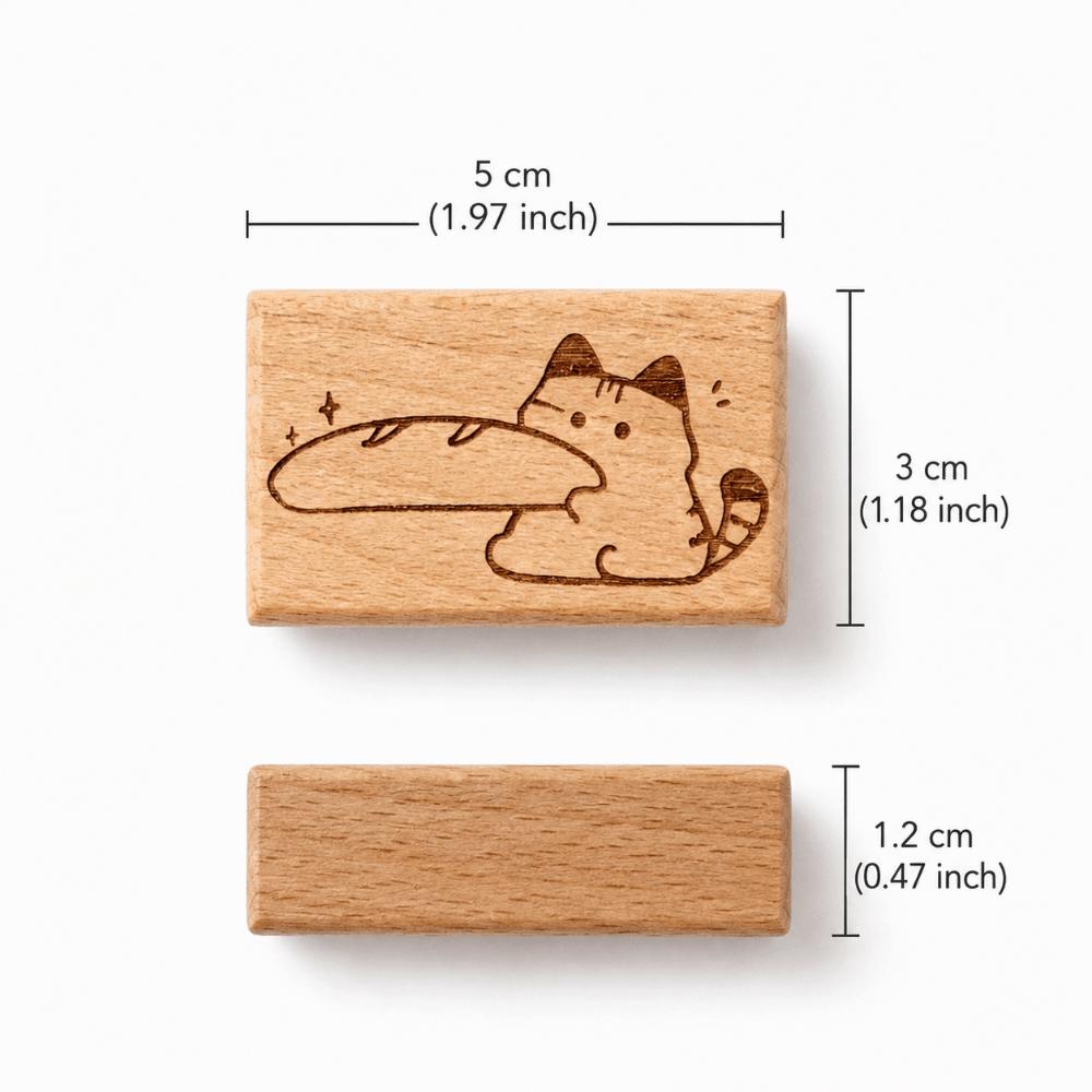 Cartoon Design Rubber Stamp Solid Wooden Grip Decorative Seal Cute Wooden Rubber Stamp Journal