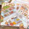 Kawaii 3D Cartoon Miniature Scene Fun Simulation Store Management Style Stickers DIY Scrapbook Materials Scene Stickers