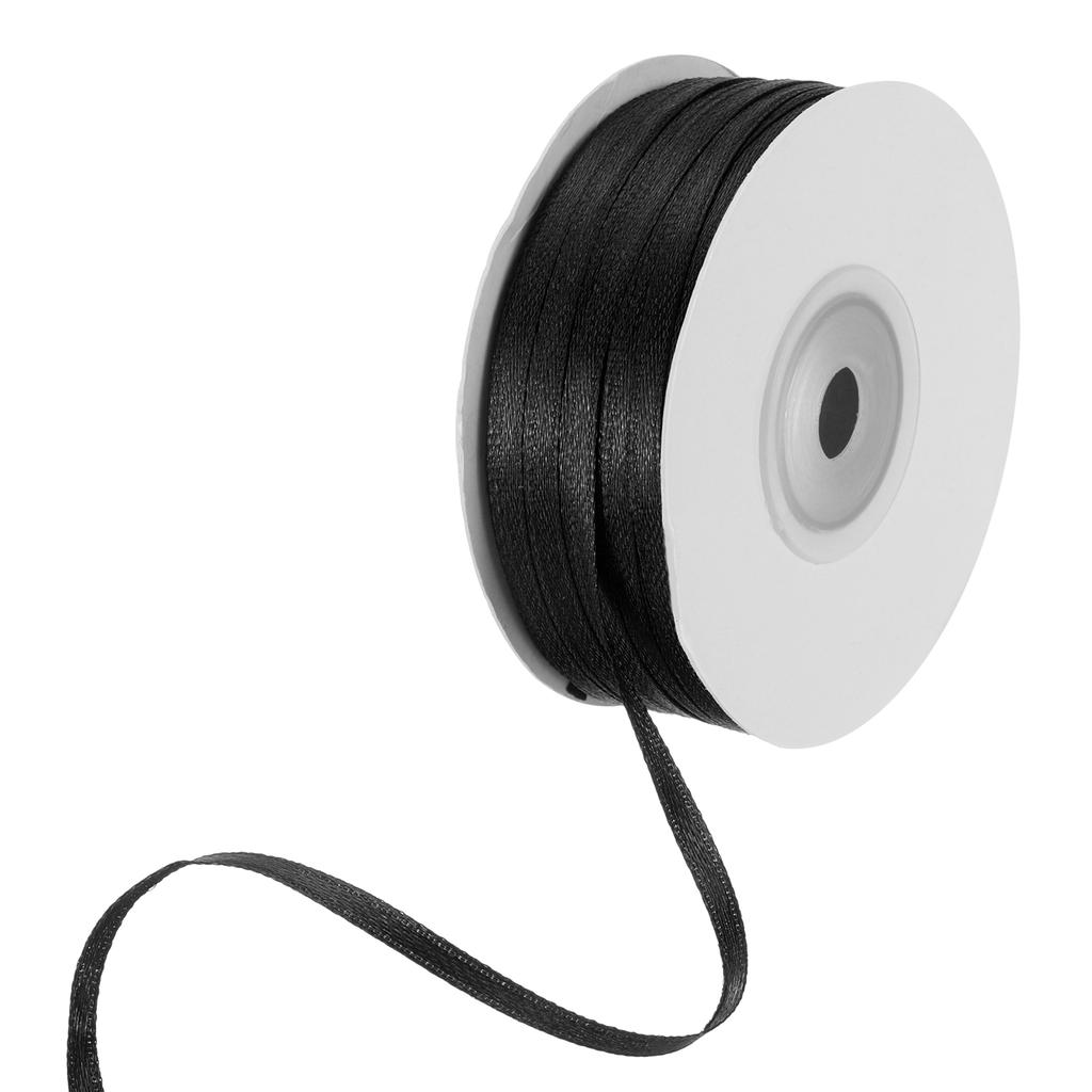 Атласная лента двусторонняя полиэстеровая атласная лента для подарочной упаковки, рукоделия, свадебного декора, 1/8 дюйма x 100 ярдов