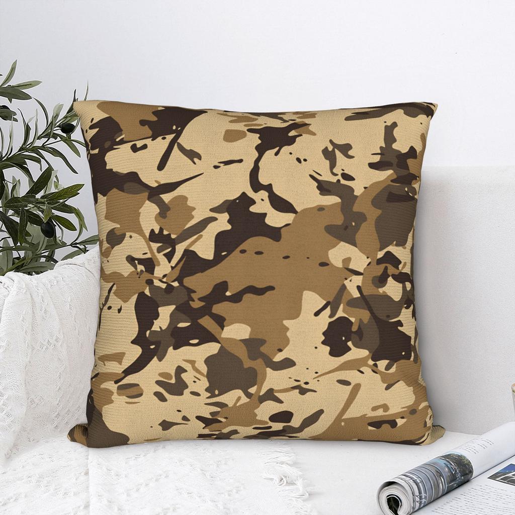 Camo Style Black Orange Camouflage Pillow Case Design Pillow Cover Vintage Pillowcases For Living Room Sofa