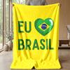 Brazil national football team Theme blanket Soft Flannel Blanket Plush Throw Blanket Cozy Sofa Bed Blanket for Home Decor