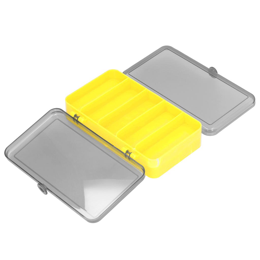 Коробка для рыболовных приманок Реверсивный кейс для приманок Двусторонняя пластиковая коробка-органайзер для хранения наживки Желтый