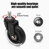 1PCS Office Chair Caster Wheels 10MM 11MM Swivel Rubber Caster Wheels Replacement Soft Safe Rollers Furniture Hardware