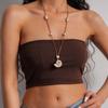 Bohemian Starfish Shell Pendant Necklace for Women New Trendy Resin Conch Long Adjustable Necklace Vacation Jewelry Accessories
