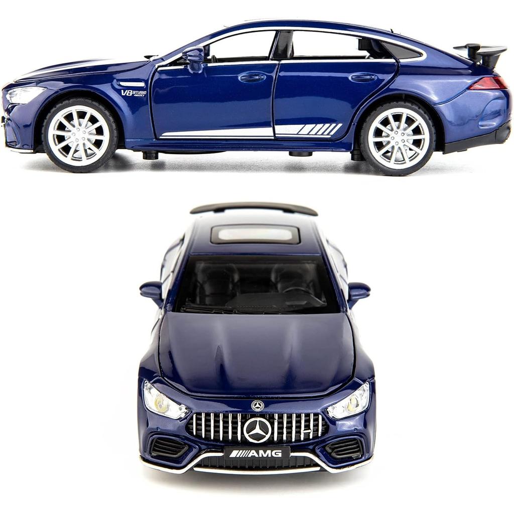 1/32 Benz AMG GT63 Модель автомобиля Литой игрушечный автомобиль с откидным механизмом, звуком и светом, дверь может открываться, игрушечный автомобиль для детей, подарок
