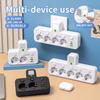 Household European Standard Power Socket with USB Type-C Charging Port Multifunctional With Night Lamp Multi Hole Desktop Socket