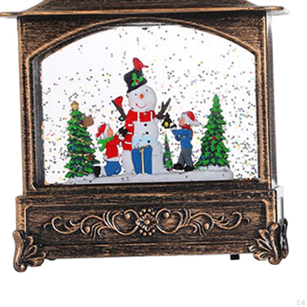Christmas Lantern Lamp Musical Snow Globe Festival Yard Light Night for