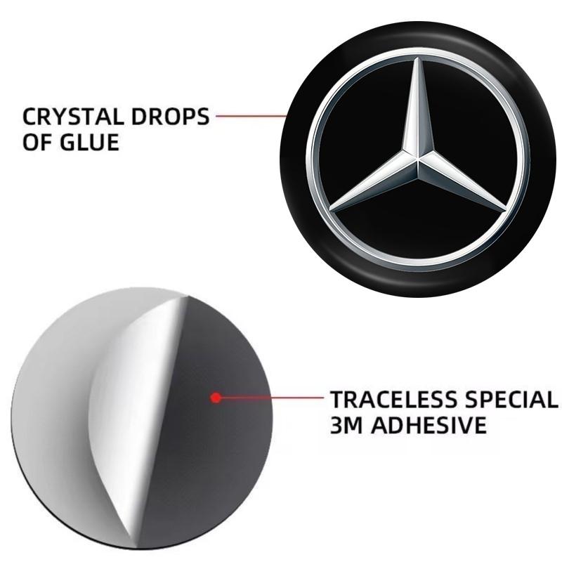 WLX4 Car Emblem Lock Keyhole Decoration Protector Sticker For Mercedes Benz A C E AMG W203 W205 W206 W211 W220 W212 W201 W210 E300