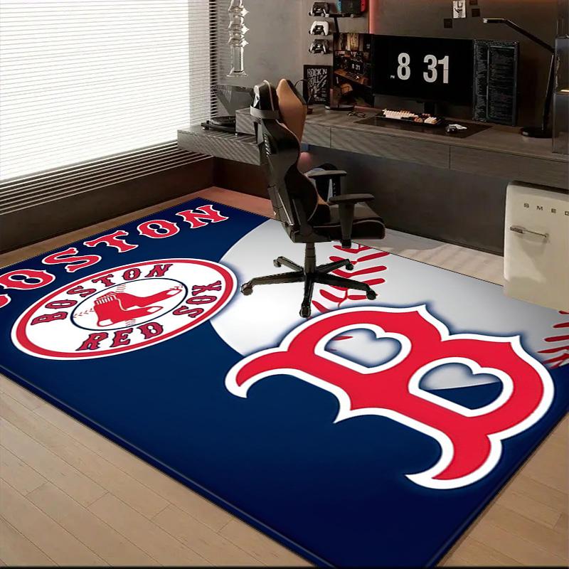 Boston Sox hockey Floor Mat for Living Room, Game Rooms, Office, Bedroom, Office Floor Mat Playful Design, Christmas fan gifts