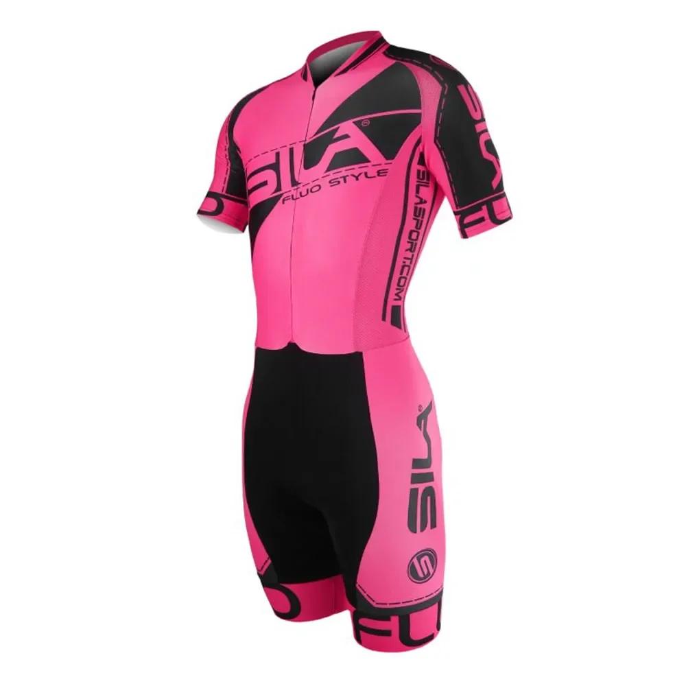 Sila Kids Cycling Skating Suit Inline Skate Speed Skating Short Sleeve Racing Suit Ciclismo Children's Fast Skating Clothing