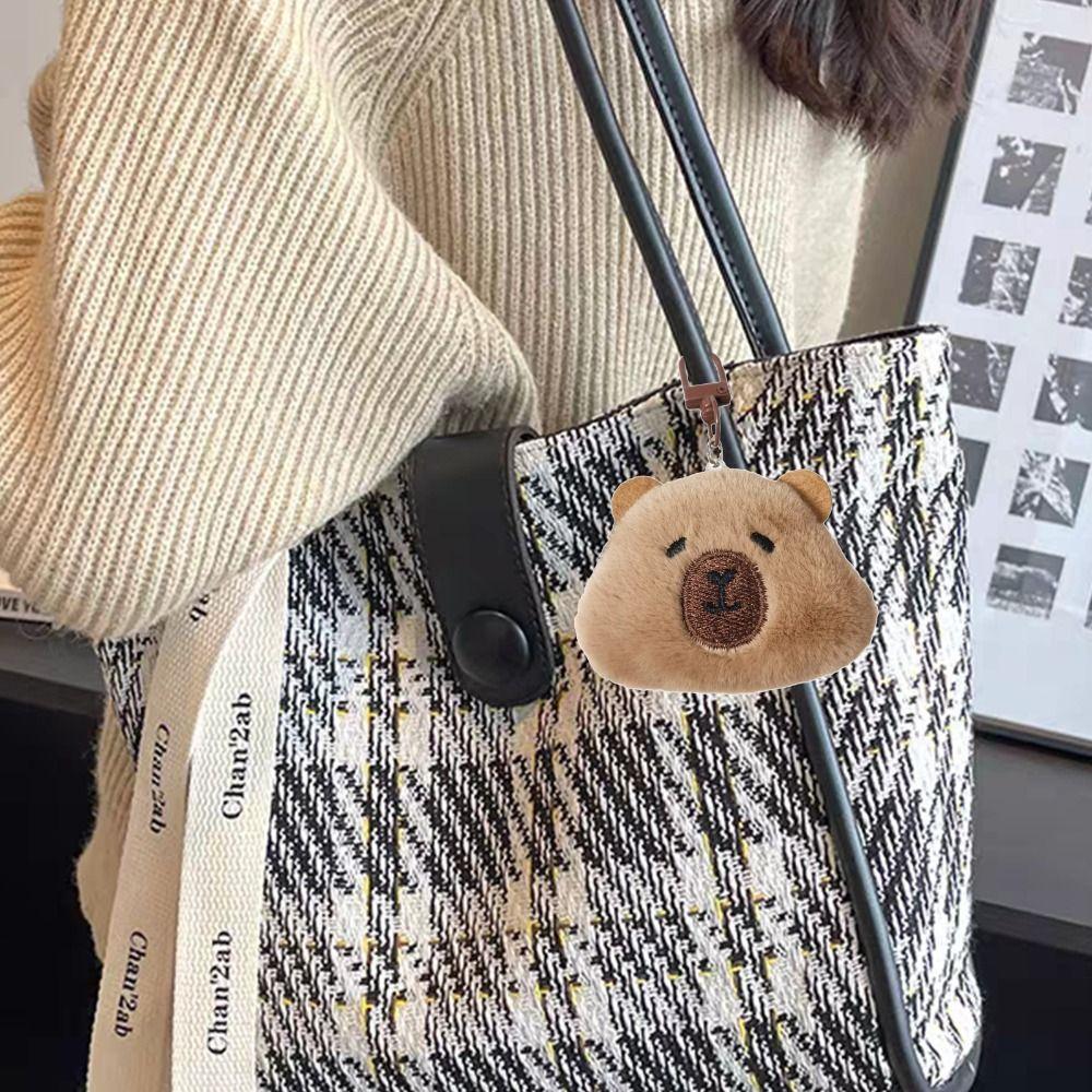 PP Cotton Capybara Plush Keychain Collection Kapibala Backpack Pendant Capibala Plush Doll Unisex