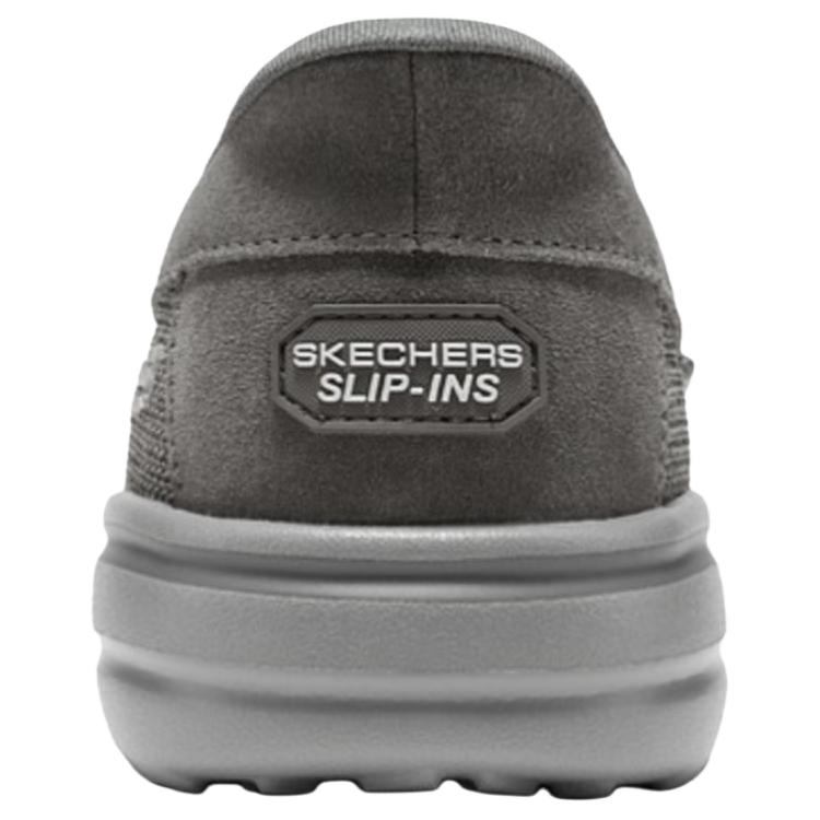 Skechers Удобные Повседневные Износостойкие Низкие Повседневные Туфли Мужские Серые 205754-GRY
