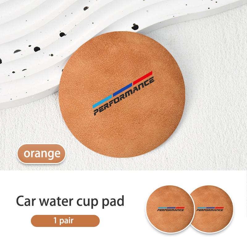 XWDS7 For BMW Suede Car Coaster Water Cup Drink Holder Anti-Slip Pad 1 2 3 5 7 Series X1 X2 X3 X4 X5 X6 G20 G30 G11 G12