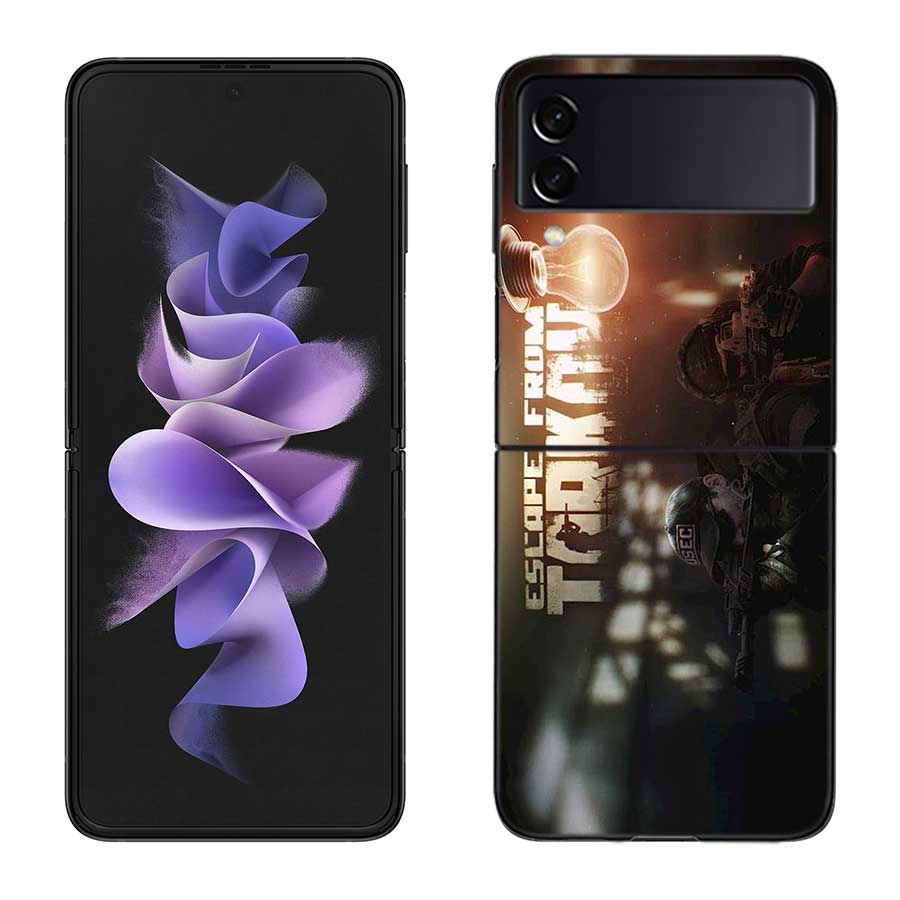 Чехол «Побег из Таркова» для Samsung Galaxy Z Flip 3 Flip 5 4 5G, черный жесткий чехол для мобильного телефона Samsung Z Flip 5 5G, роскошный корпус из ПК