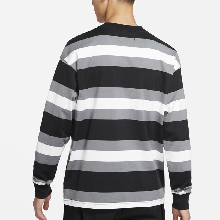 Jordan Sport DNA Striped Long Sleeve Sweatshirt Men Tops Black CV1143-010