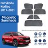 For Skoda Kodiaq NS7 2016-2022 Magnetic Car Sunshade Visor Front Windshield Frame Curtain Baby Rear Side Window Sun Shade