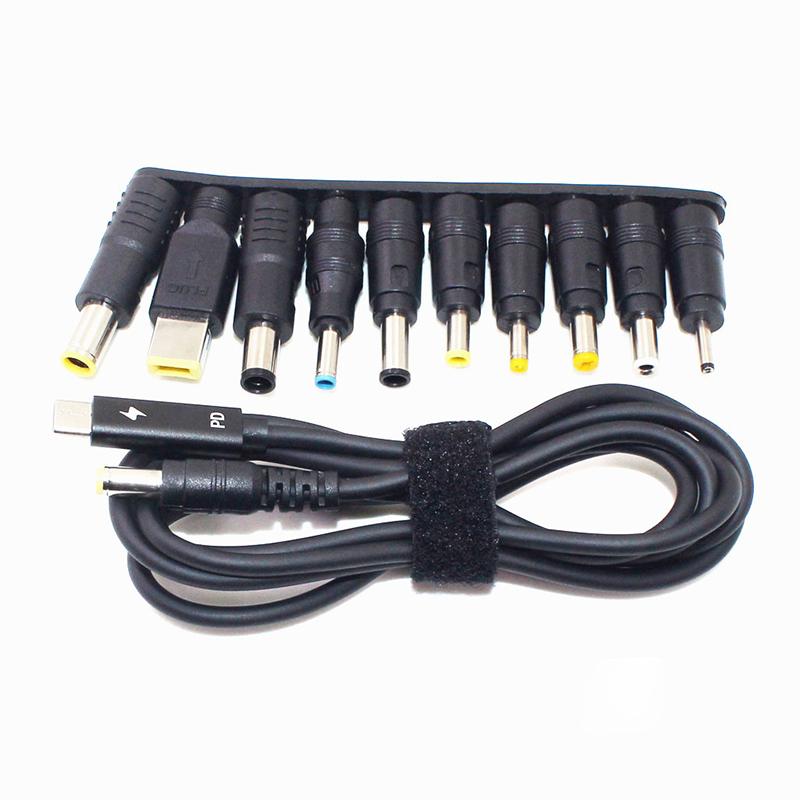 65/100 Вт Тип C DC адаптер питания разъем разъем USB Type C к универсальному быстрому зарядному кабелю шнур для ноутбука Lenovo Asus Hp Acer