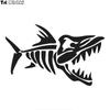 Tri Mishki HZX1515 Shark Bone Car Sticker Vinyl Decals Reflective Fishing Boat Sticker On Car Motorcycle Truck Bumper Windshield