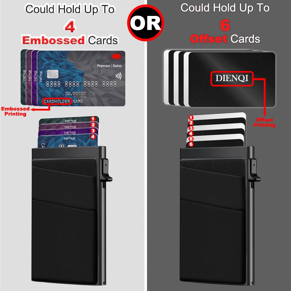 Защита от кражи Картхолдер Минималистичный Умный кошелек RFID Защита Алюминиевый Металлический Ящик Чехол-держатель для карт Porte Carte