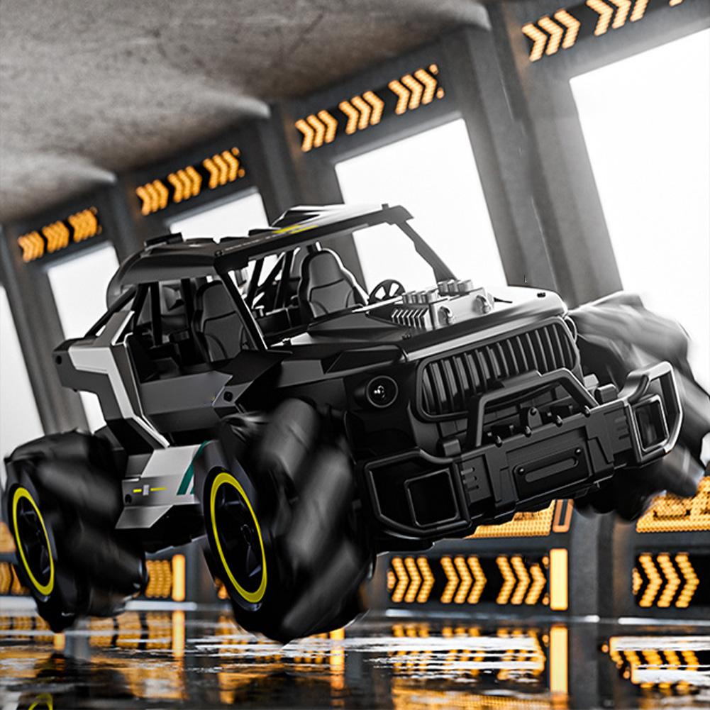 Машина на радиоуправлении 2.4G 4WD Дрифтующая RC Трюковая машина со светом, музыкой и спреем Пульт управления Внедорожник Игрушки Подарки для детей