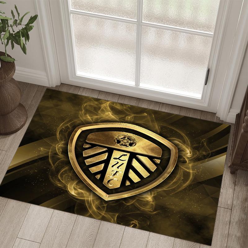 Leeds United Design Crystal Velvet Carpet Cozy Non?Slip Printed Rug For Bedroom Living Room Entrance